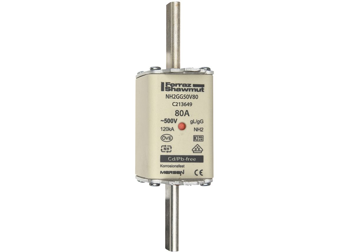 C213649 - NH fuse-link gG, 500VAC, size 2, 80A double indicator/live tags